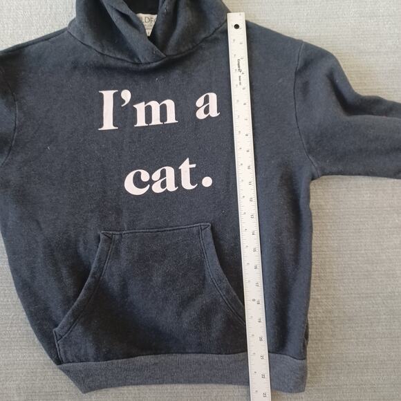 Wildfox Couture I m a Cat Hoodie Womens S Heather Gray Cat Ears Hood Lightweight - Picture 7 of 10